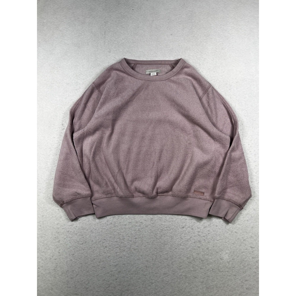 Outerknown Sweatshirt Womens XS Hightide Terry Long Sleeve Crew Pink Athleisure